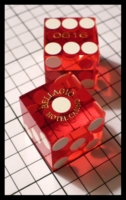 Dice : Dice - Casino Dice - Bellagio Red Clear with Gold Logo - SK Collection buy Nov 2010